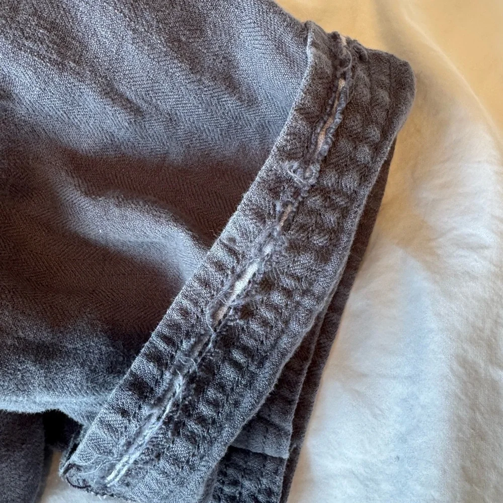 Abercrombie & Fitch Rustin Athletic Slim 100% Linen Pants Grey 30x30